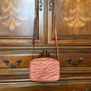 Michael Kors Coral/Pink MK Logo Crossbody Bag